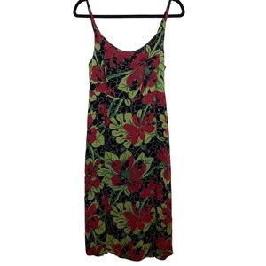 VINTAGE Putumayo Lined Dress Double Slits Size Medium